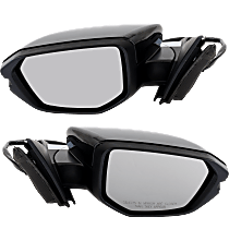 Driver and Passenger Side Mirror, Power, Manual Folding, Heated, Paintable, Without Signal Light, Without memory, Without Puddle Light, Without Auto-Dimming, Without Blind Spot Feature