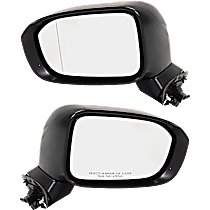Driver and Passenger Side Mirrors, Power, Manual Folding, Non-Heated, Paintable, Without Signal Light, Without memory, Without Puddle Light, Without Auto-Dimming, Without Blind Spot Feature
