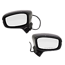Driver and Passenger Side Mirror, Power Adjust, Heated, Paintable, Manual Folding, In-housing Signal Light, No Blind Spot Feature, With Memory, No Puddle Light, No Auto-Dimming