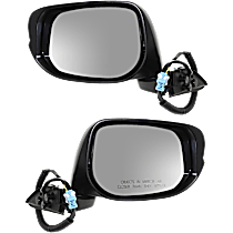 Driver and Passenger Side Mirrors, Power, Manual Folding, Non-Heated, Paintable, Without Signal Light, Without memory, Without Puddle Light, Without Auto-Dimming, Without Blind Spot Feature