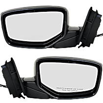 Driver and Passenger Side Mirrors, Power, Manual Folding, Heated, Paintable, Without Signal Light, With memory, Without Puddle Light, Without Auto-Dimming, Without Blind Spot Feature, EX Model
