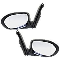 Driver and Passenger Side Mirrors, Power, Manual Folding, Heated, Paintable, Without Signal Light, Without memory, Without Puddle Light, Without Auto-Dimming, Without Blind Spot Feature