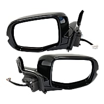 Driver and Passenger Side Mirror, Power, Heated, Manual Folding, Paintable, In-housing Signal Light, With Memory, No Puddle Light, No Auto-Dimming, No Blind Spot Feature