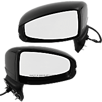 Driver and Passenger Side Mirrors, Power, Manual Folding, Non-Heated, Paintable, Without Signal Light, Without memory, Without Puddle Light, Without Auto-Dimming, Without Blind Spot Feature