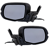 Driver and Passenger Side Mirror, Power, Heated, Manual Folding, Paintable, In-housing Signal Light, With Memory, No Puddle Light, No Auto-Dimming, No Blind Spot Feature