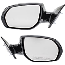 Driver and Passenger Side Mirrors, Power, Non-Heated, Manual Folding, Paintable