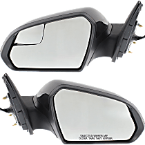Driver and Passenger Side Non-Towing Mirrors, Power, Manual Folding, Heated, Paintable, Without Signal Light, Without memory, Without Puddle Light, Without Auto-Dimming