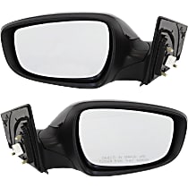 Driver and Passenger Side Non-Towing Mirrors, Power, Manual Folding, Heated, Paintable, Without Signal Light, Without memory, Without Puddle Light, Without Auto-Dimming