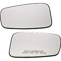 Driver and Passenger Side Mirror Glass, Heated, Without Blind Spot Feature