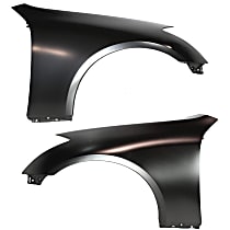 Front, Driver and Passenger Side Fenders, With mudguard provision, Coupe