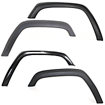 Front and Rear, Driver and Passenger Side, Fender Flares, Front - Primed, Rear - Textured Black
