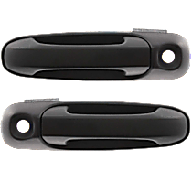 Front, Driver and Passenger Side Textured Black Exterior Door Handle, With Key Hole, Sport Utility
