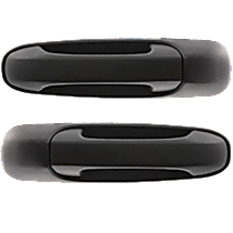 Rear, Driver and Passenger Side Textured Black Exterior Door Handle, Without Key Hole, Sport Utility