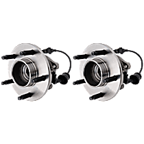 Rear, Driver and Passenger Side Wheel Hub, 4-Wheel ABS, 5 Lugs, With Bearing, With Sensor