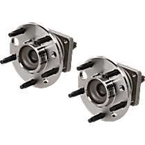2-Wheel Set Front, Driver and Passenger Side Wheel Hubs, With Bearing, With Sensor, Rear Wheel Drive