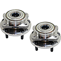 Front, Driver and Passenger Side Wheel Hub, With 15 (in) Wheels, 5 Lugs, With Bearing