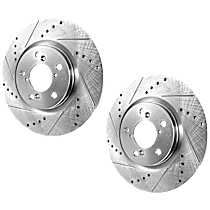 Front Brake Disc, Cross-drilled and Slotted, Vented, 5 Lugs, 320.04 mm, RTL, 3.5L 6Cyl