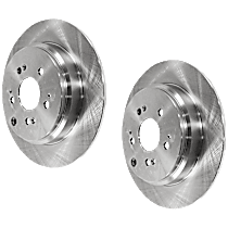 Rear Brake Disc, Plain Surface, Solid, 5 Lugs, 334.01 mm, Base, 3.7L 6Cyl