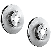 Front Brake Disc, Plain Surface, Vented, 5 Lugs, 329.95 mm, Base, 3.7L 6Cyl