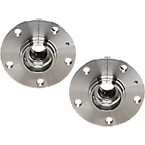 Rear, Driver and Passenger Side Wheel Hub, 5 Lugs, With Bearing