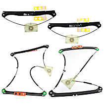 Front and Rear, Driver and Passenger Side Power Window Regulator, Without Motor