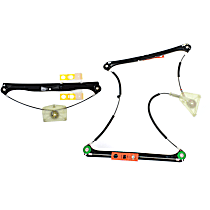 Front and Rear, Driver Side Power Window Regulator, Without Motor
