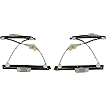 Front, Driver and Passenger Side Power Window Regulator, Without Motor