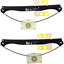 Rear, Driver and Passenger Side Power Window Regulator, Without Motor