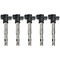 Ignition Coil, Set of 5, 5 Cyl 2.5L