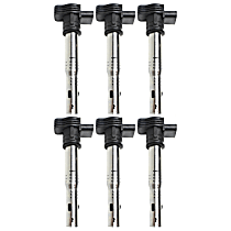 Ignition Coil, Set of 6, 5 Cyl 2.5L - 