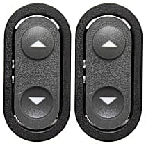 Front, Driver and Passenger Side Window Switch Gray 1 Button