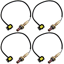 Befande and After Catalytic Converter Oxygen Sensor, FI, Naturally Aspirated, FLEX, Set of 4, 4-wire, 8 Cyl 4.7L