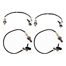 Before and After Catalytic Converter Oxygen Sensors, Set of 4, 4-Wire