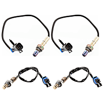 Before and After Catalytic Converter, Driver and P Oxygen Sensor, Engine Vin: U, FI, Naturally Aspirated, GAS, Set of 4, 4-wire, 8 Cyl 6.0L
