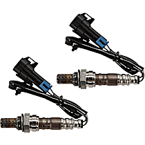 After Catalytic Converter, Driver and Passenger Side Oxygen Sensors, 4-wire, Except Canada Built Vehicle