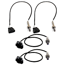 Before and After Catalytic Converter, Driver and P Oxygen Sensor, Set of 4, 4-wire, 6 Cyl 2.7L
