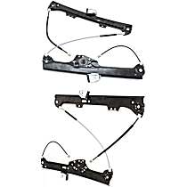 Front, Driver and Passenger Side Window Regulators Power, without Motor