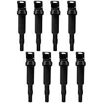 Ignition Coil, N52 Engine, With Bosch Unit, Set of 8, 6 Cyl 3.0L
