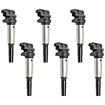Ignition Coil, Turbocharged, Set of 6, 4 Cyl 1.6L