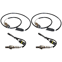 Before and After Catalytic Converter Oxygen Sensor, Cyl 1-3 Or 4-6; Cyl 1-3; Cyl 4-6, Set of 4, 4-wire, 2.5L