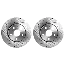Front Brake Disc, Cross-drilled and Slotted, Vented, 5 Lugs, 321 mm, 321mm  Disc, Leather, 3.6L 6Cyl