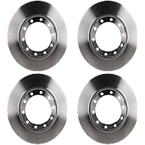 Front and Rear Brake Disc, Plain Surface, Vented, 10 Lugs, 389.89 mm, Base, 7.8L 6Cyl