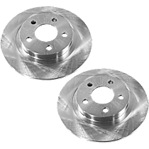 Rear Brake Discs, Plain Surface, Vented, 5 Lugs, 11.72 in. Disc Diameter