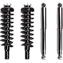 Front and Rear, Driver and Passenger Side Shock and Fully Loaded Strut