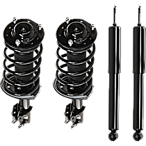 Front and Rear, Driver and Passenger Side Shock and Fully Loaded Strut