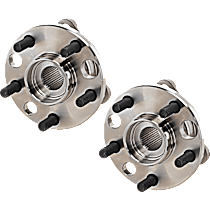 Front, Driver and Passenger Side Wheel Hub, 5 Lugs, With Bearing, FWD