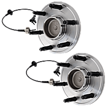 Front, Driver and Passenger Side Wheel Hubs, , With Bearing, With Sensor, 6 x 5.5 in. Bolt Pattern, Rear Wheel Drive