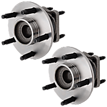 Rear, Driver and Passenger Side Wheel Hub, 4-Wheel ABS, 5 Lugs, With Bearing, With Sensor