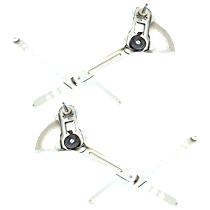 Front, Driver and Passenger Side Manual Window Regulator, Hand-Crank Type