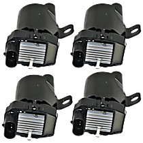 Ignition Coils, Set of 4, For Models with Round Coil